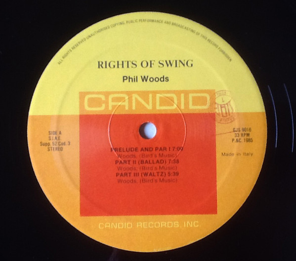 Phil Woods - Rights Of Swing | Candid (GJS 9016) - 2