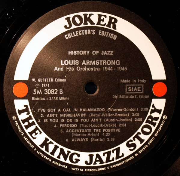 Louis Armstrong And His Orchestra - 1944 - 1945 | Joker (SM 3082) - 4 Louis Armstrong And His Orchestra - 1944 - 1945 | Joker (SM 3082) - 4