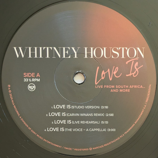 Whitney Houston - Love Is (Live From South Africa...And More) | RCA (19802826501) - 3