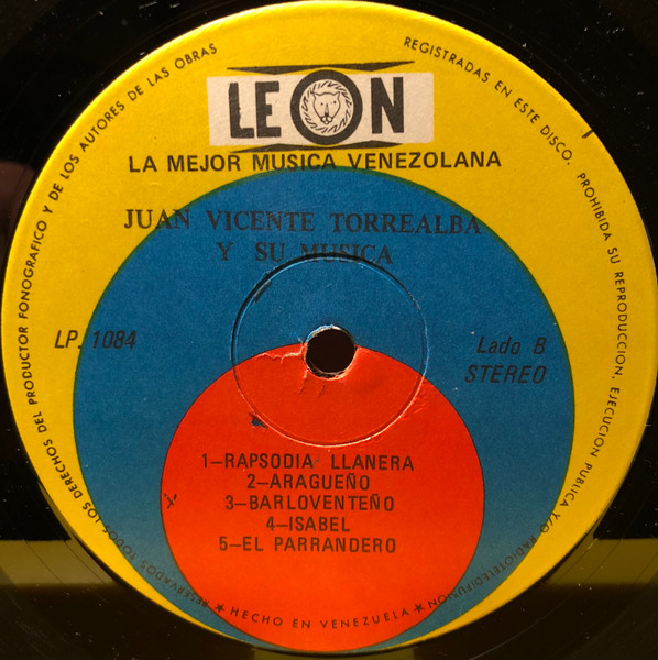 Juan Vicente Torrealba , Henry Rubio - Y su música. | Leon (L.P. 1084) - 4