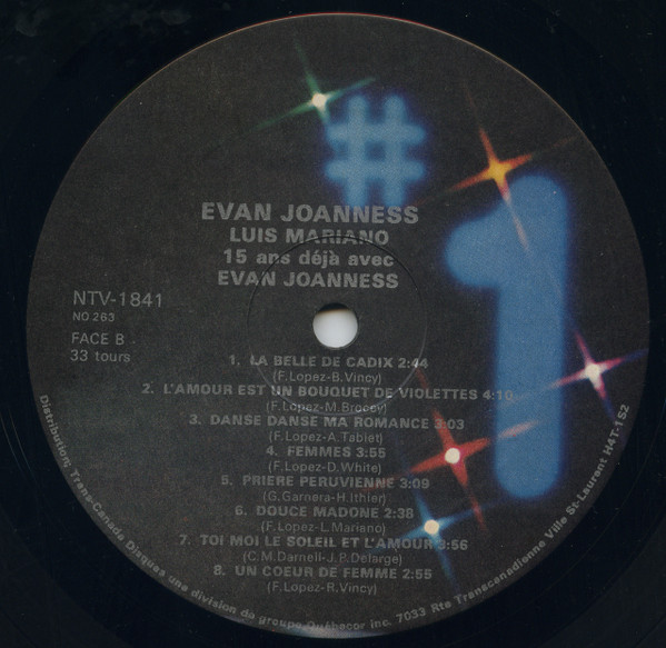 Evan Joanness - Luis Mariano 15 Ans Déjà [Vinyl] | Les Disques N°1 (NTV-1841) - 4