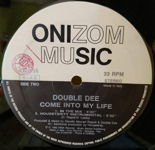 Double Dee - Come Into My Life | Onizom Music (OZ 036) - 2 Double Dee - Come Into My Life | Onizom Music (OZ 036) - 2