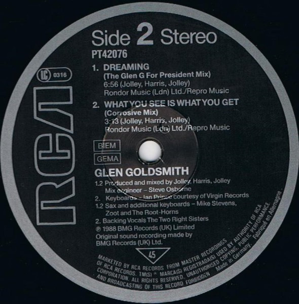 Glen Goldsmith - What You See Is What You Get | RCA (PT 42076) - 2