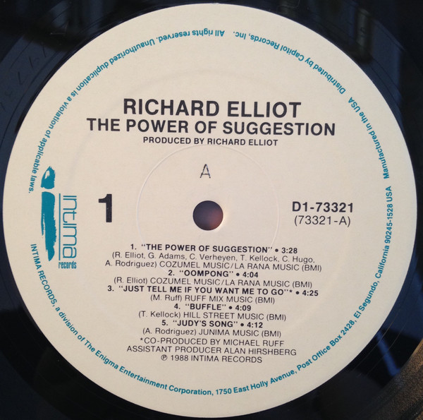 Richard Elliot - The Power Of Suggestion | Intima Records (D1-73321) - 3 Richard Elliot - The Power Of Suggestion | Intima Records (D1-73321) - 3