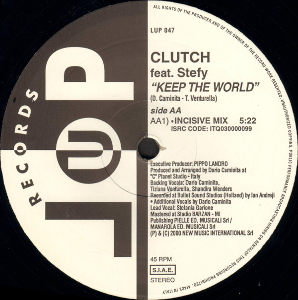Clutch Feat. Stefy - Keep The World | Lup Records (LUP 047) - main Clutch Feat. Stefy - Keep The World | Lup Records (LUP 047) - main