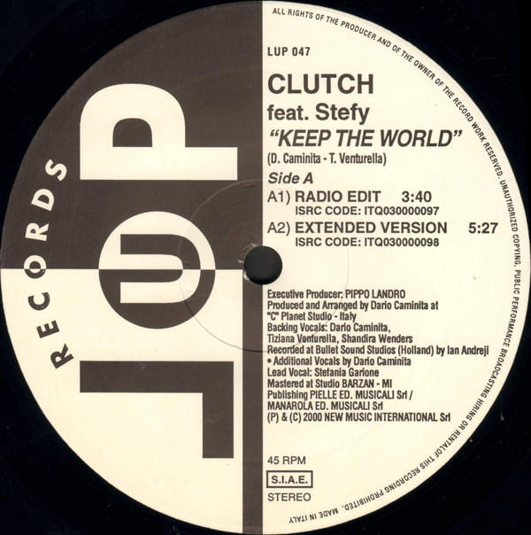 Clutch Feat. Stefy - Keep The World | Lup Records (LUP 047) - 2 Clutch Feat. Stefy - Keep The World | Lup Records (LUP 047) - 2