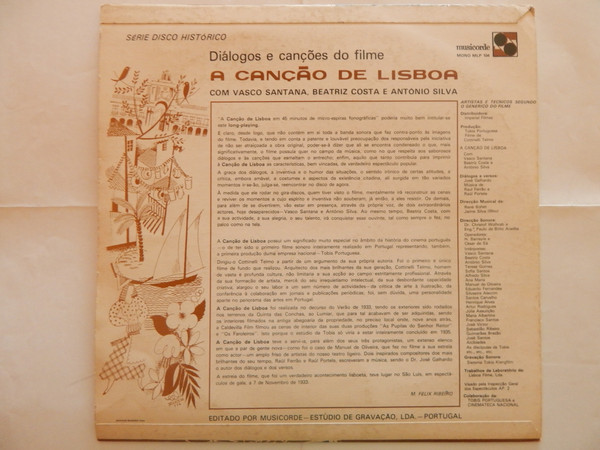 Beatriz Costa , Vasco Santana , António Silva - A Canção de Lisboa - Diálogos e Canções do Filme | Musicorde (MLP 104) - 2