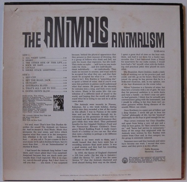 The Animals - Animalism | MGM Records (E-4414) - 2 The Animals - Animalism | MGM Records (E-4414) - 2