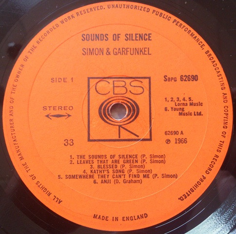 Simon & Garfunkel - Sounds Of Silence | CBS (SBPG 62690) - 3