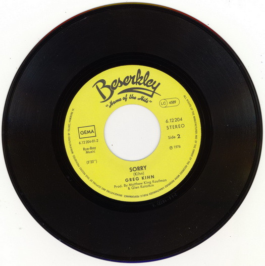 Greg Kihn - Love's Made A Fool Of You | Beserkley (612204) - 3