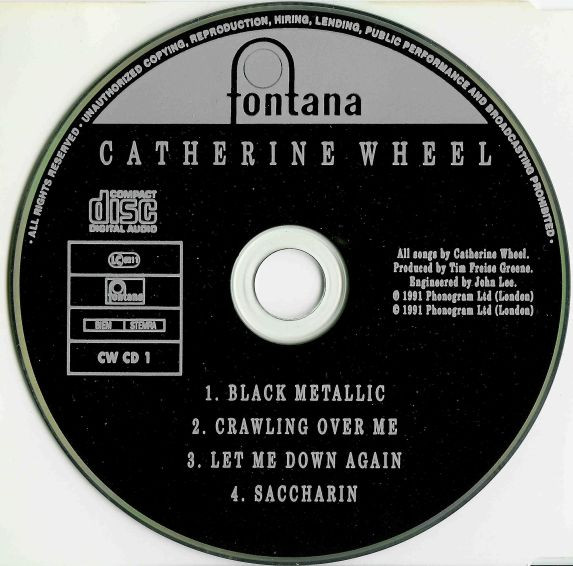 Catherine Wheel - Black Metallic C.D. | Fontana (CWCD 1) - 4