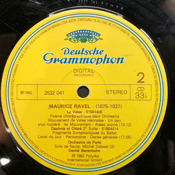 Maurice Ravel · Orchestre De Paris · Daniel Barenboim - Bolero · La Valse · Pavane Pour Une Infante Défunte · Daphnis Et Chloé: Suite No. 2 | Deutsche Grammophon (2532 041) - 4 Maurice Ravel · Orchestre De Paris · Daniel Barenboim - Bolero · La Valse · Pavane Pour Une Infante Défunte · Daphnis Et Chloé: Suite No. 2 | Deutsche Grammophon (2532 041) - 4