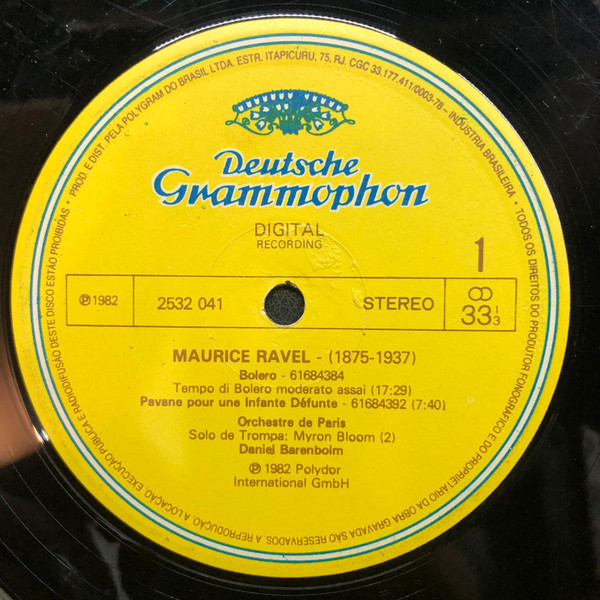 Maurice Ravel · Orchestre De Paris · Daniel Barenboim - Bolero · La Valse · Pavane Pour Une Infante Défunte · Daphnis Et Chloé: Suite No. 2 | Deutsche Grammophon (2532 041) - 3 Maurice Ravel · Orchestre De Paris · Daniel Barenboim - Bolero · La Valse · Pavane Pour Une Infante Défunte · Daphnis Et Chloé: Suite No. 2 | Deutsche Grammophon (2532 041) - 3