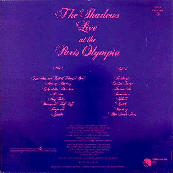 The Shadows - Live At The Paris Olympia | EMI (8E 064 05961) - 2