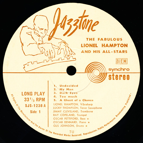 Lionel Hampton All Stars - The Fabulous Lionel Hampton And His All-Stars | Jazztone (SJS 1238) - 3 Lionel Hampton All Stars - The Fabulous Lionel Hampton And His All-Stars | Jazztone (SJS 1238) - 3