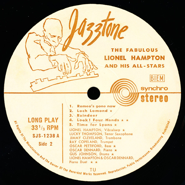 Lionel Hampton All Stars - The Fabulous Lionel Hampton And His All-Stars | Jazztone (SJS 1238) - 4 Lionel Hampton All Stars - The Fabulous Lionel Hampton And His All-Stars | Jazztone (SJS 1238) - 4