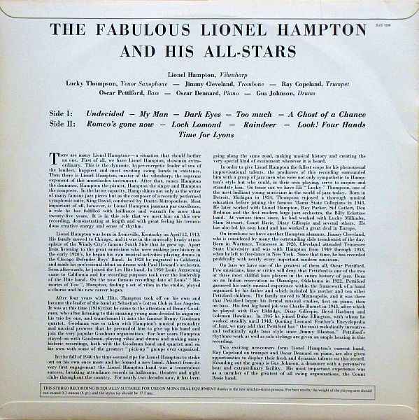 Lionel Hampton All Stars - The Fabulous Lionel Hampton And His All-Stars | Jazztone (SJS 1238) - 2 Lionel Hampton All Stars - The Fabulous Lionel Hampton And His All-Stars | Jazztone (SJS 1238) - 2