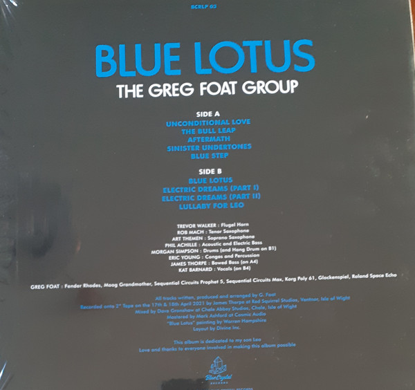 The Greg Foat Group - Blue Lotus | Blue Crystal Records (BCRLP 03) - 2 The Greg Foat Group - Blue Lotus | Blue Crystal Records (BCRLP 03) - 2