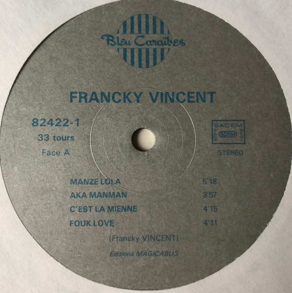 Francky Vincent - Manze Lola | Bleu Caraïbes (82422-1) - 3 Francky Vincent - Manze Lola | Bleu Caraïbes (82422-1) - 3