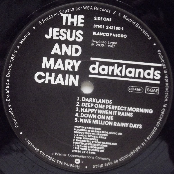 The Jesus And Mary Chain - Darklands | Blanco Y Negro (242180-1) - 3