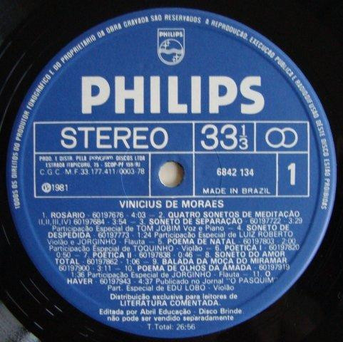 Vinicius De Moraes & Carlos Drummond De Andrade - Vinicius & Drummond | Philips (6842 134) - 3 Vinicius De Moraes & Carlos Drummond De Andrade - Vinicius & Drummond | Philips (6842 134) - 3