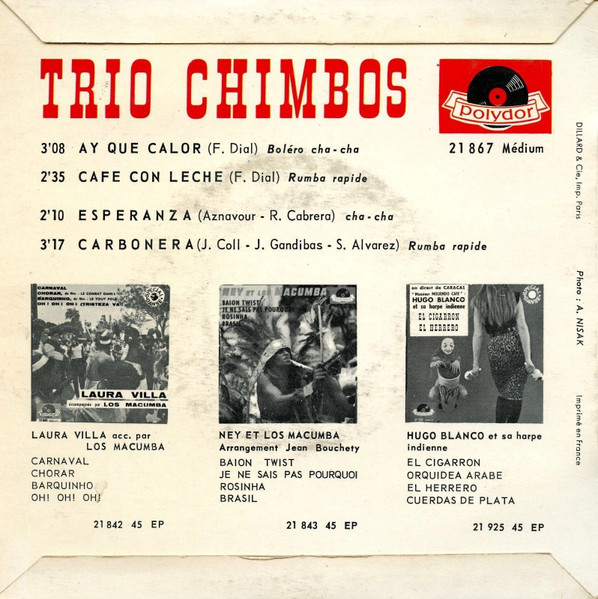Trio Chimbos - Ay Que Calor | Polydor (21.867) - 2