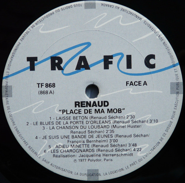 Renaud - Laisse Béton (Place De Ma Mob) | Trafic (TFX-1986-8) - 3 Renaud - Laisse Béton (Place De Ma Mob) | Trafic (TFX-1986-8) - 3