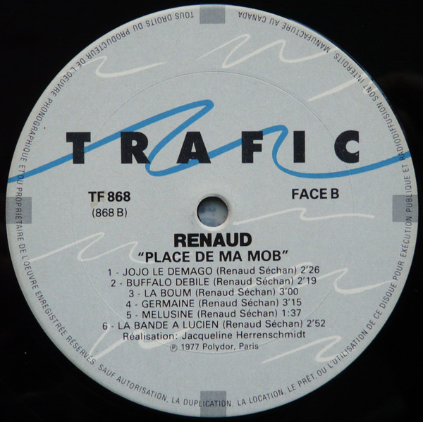 Renaud - Laisse Béton (Place De Ma Mob) | Trafic (TFX-1986-8) - 4 Renaud - Laisse Béton (Place De Ma Mob) | Trafic (TFX-1986-8) - 4