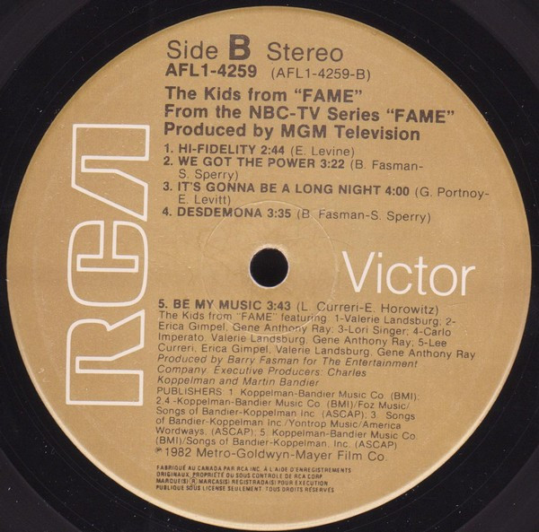 The Kids From Fame - The Kids From Fame | RCA Victor (AFL1-4259)