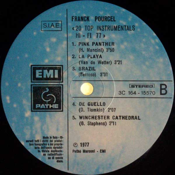 Franck Pourcel - 20 Top Instrumentals Hi-Fi 77 | Pathé (3C 164-15570/71) - 4 Franck Pourcel - 20 Top Instrumentals Hi-Fi 77 | Pathé (3C 164-15570/71) - 4