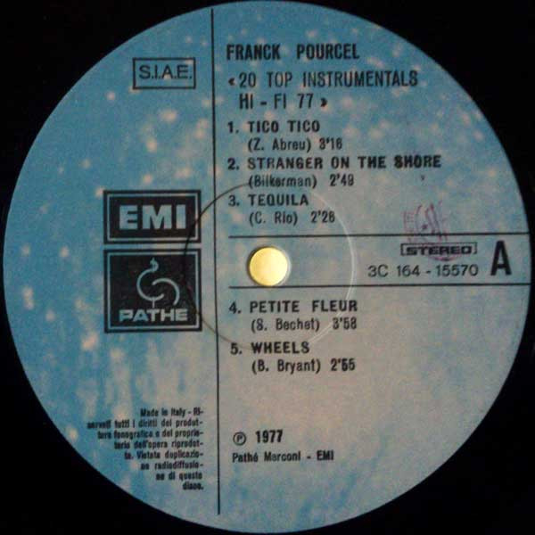 Franck Pourcel - 20 Top Instrumentals Hi-Fi 77 | Pathé (3C 164-15570/71) - 3 Franck Pourcel - 20 Top Instrumentals Hi-Fi 77 | Pathé (3C 164-15570/71) - 3
