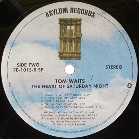 Tom Waits - The Heart Of Saturday Night | Asylum Records (7E-1015) - 4 Tom Waits - The Heart Of Saturday Night | Asylum Records (7E-1015) - 4