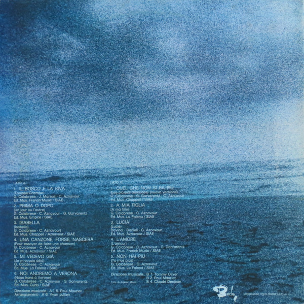 Charles Aznavour - Il Bosco E La Riva | Barclay (BRC/LP 60036) - 2 Charles Aznavour - Il Bosco E La Riva | Barclay (BRC/LP 60036) - 2