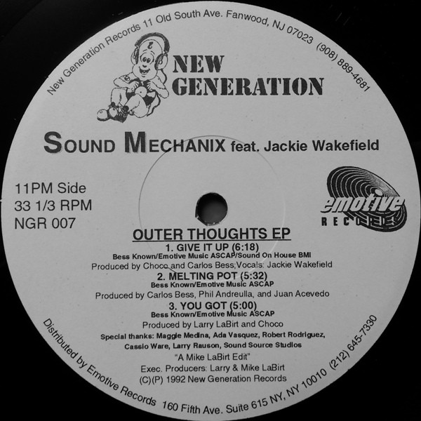 Sound Mechanix - Outer Thoughts EP | New Generation Records (NGR 007)