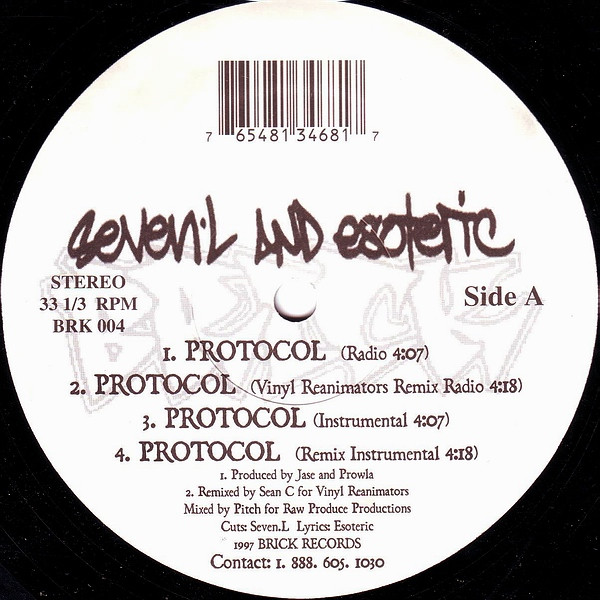 7L & Esoteric - Protocol | Brick Records (BRK 004) - 3 7L & Esoteric - Protocol | Brick Records (BRK 004) - 3