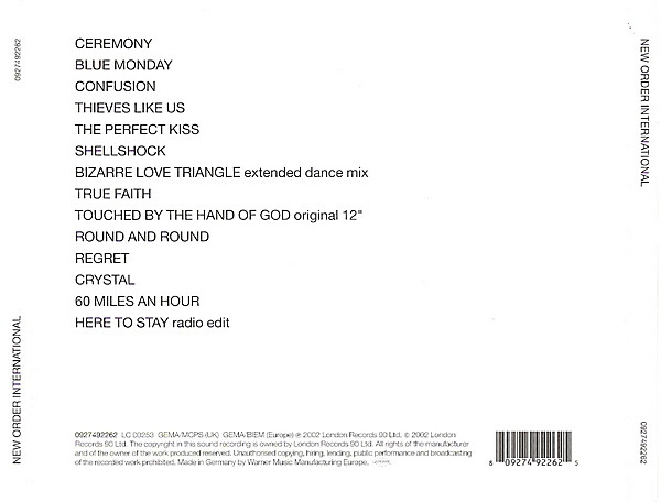 New Order - International | London Records (0927492262) - 2 New Order - International | London Records (0927492262) - 2