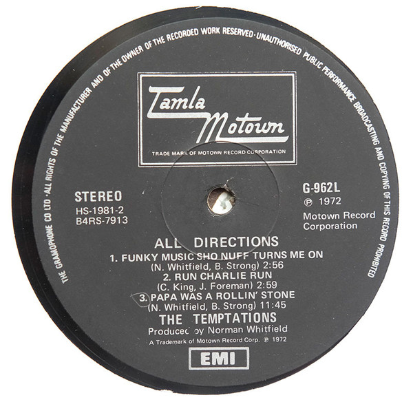 The Temptations - All Directions | Tamla Motown (G-962L) - 3