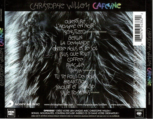 Christophe Willem - Caféine | Sony Music (88697654382) - 2