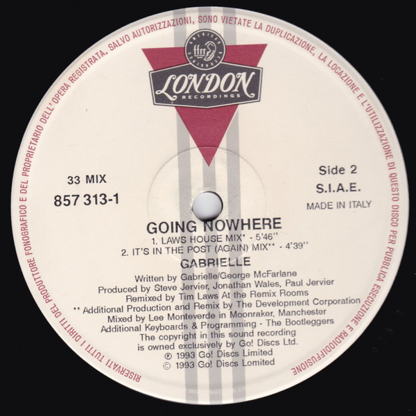 Gabrielle - Going Nowhere | London Records (857 313-1) - 3