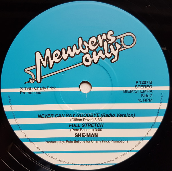 She-Man - Never Can Say Goodbye | Members Only (P 1207) - 3