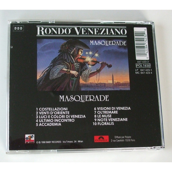 Rondò Veneziano - Masquerade | Baby Records (847 423-2) - 2 Rondò Veneziano - Masquerade | Baby Records (847 423-2) - 2