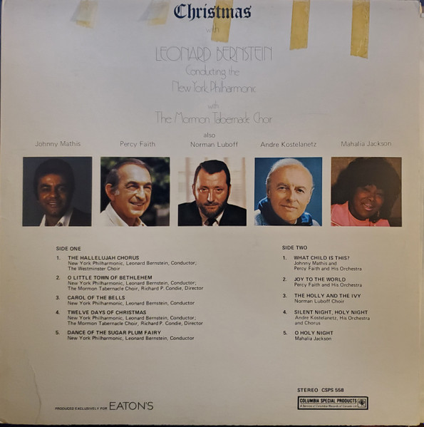 Leonard Bernstein , New York Philharmonic And The Mormon Tabernacle Choir - Christmas | Columbia Special Products (CSPS 558) - 3 Leonard Bernstein , New York Philharmonic And The Mormon Tabernacle Choir - Christmas | Columbia Special Products (CSPS 558) - 3