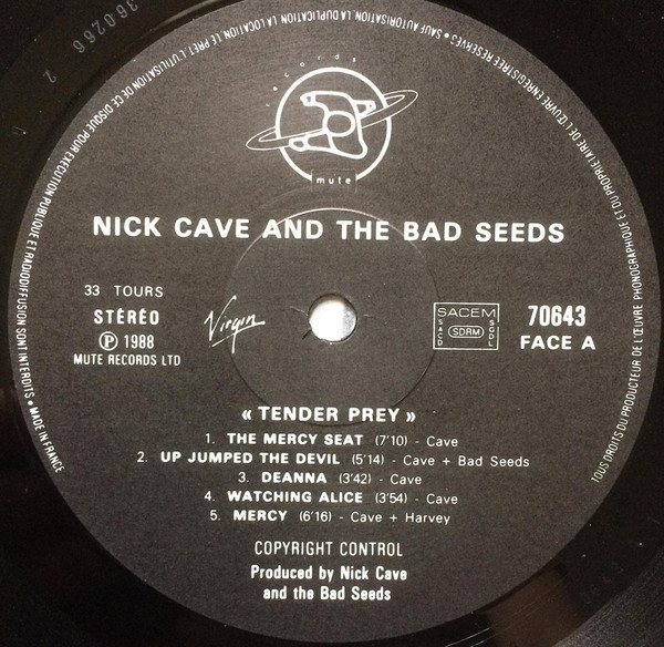 Nick Cave & The Bad Seeds - Tender Prey | Mute (70643) - 3 Nick Cave & The Bad Seeds - Tender Prey | Mute (70643) - 3