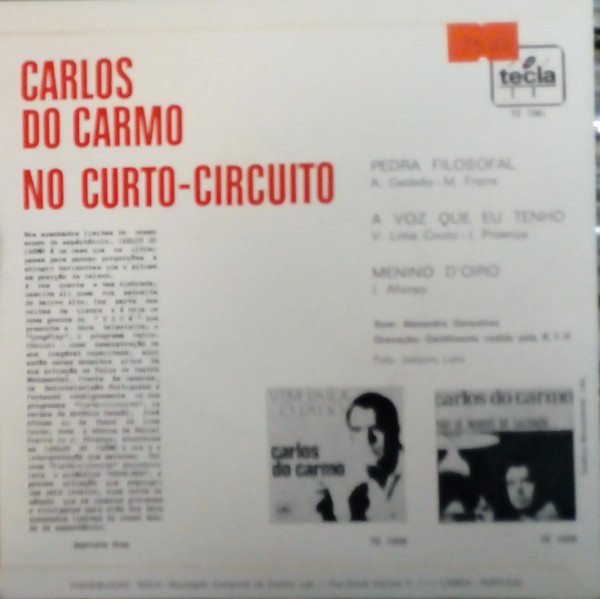 Carlos Do Carmo - No Curto-Circuito | Tecla (TE 1061) - 2