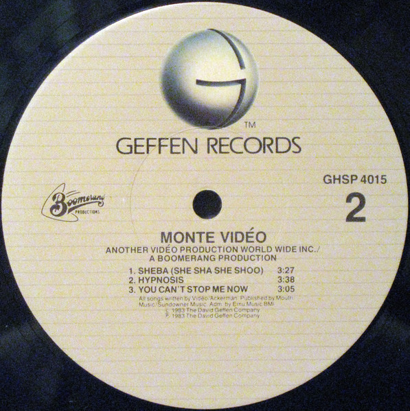 Monte Video & The Cassettes - Monte Vidéo | Geffen Records (GHSP 4015) - 4 Monte Video & The Cassettes - Monte Vidéo | Geffen Records (GHSP 4015) - 4