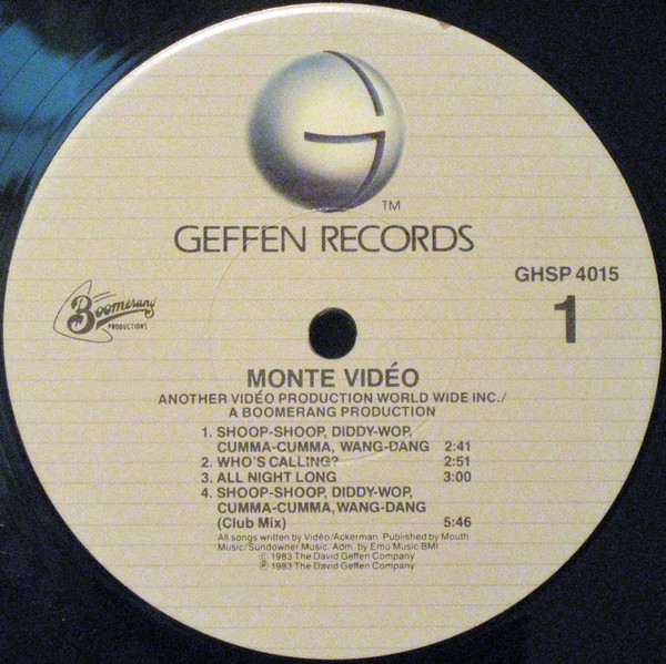 Monte Video & The Cassettes - Monte Vidéo | Geffen Records (GHSP 4015) - 3 Monte Video & The Cassettes - Monte Vidéo | Geffen Records (GHSP 4015) - 3