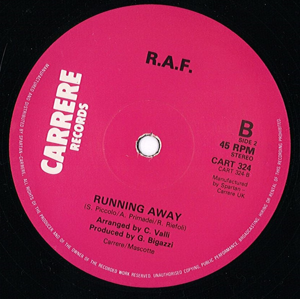 RAF - Self Control | Carrere (CART 324) - 3