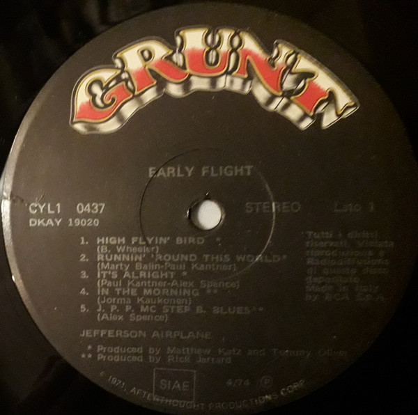 Jefferson Airplane - Early Flight | Grunt (CYL1-0437) - 3 Jefferson Airplane - Early Flight | Grunt (CYL1-0437) - 3