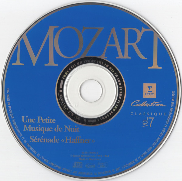 Wolfgang Amadeus Mozart / Bournemouth Sinfonietta , Theodor Guschlbauer / Kammerorchester Des Saarländischen Rundfunks, Saarbrücken , Karl Ristenpart - Une Petite Musique De Nuit / Sérénade «Haffner» | Erato (0630-11078-2) - 3
