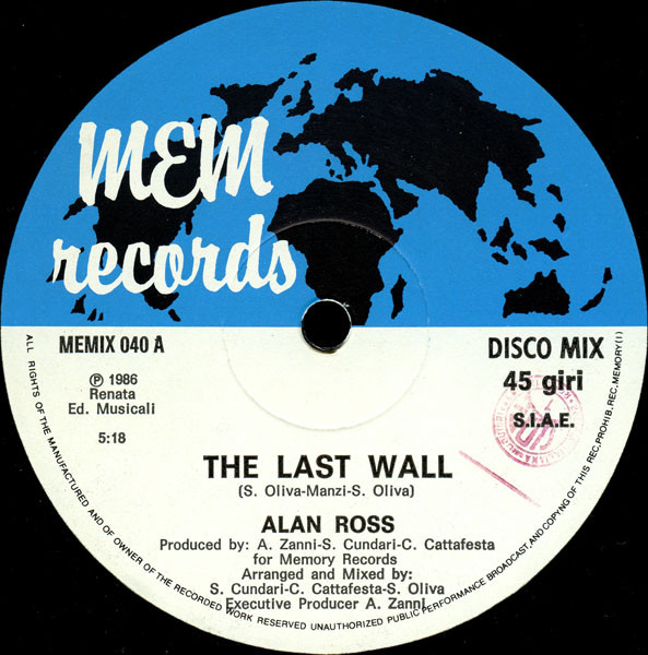 Alan Ross - The Last Wall | Memory Records (MEMIX 040) - 4